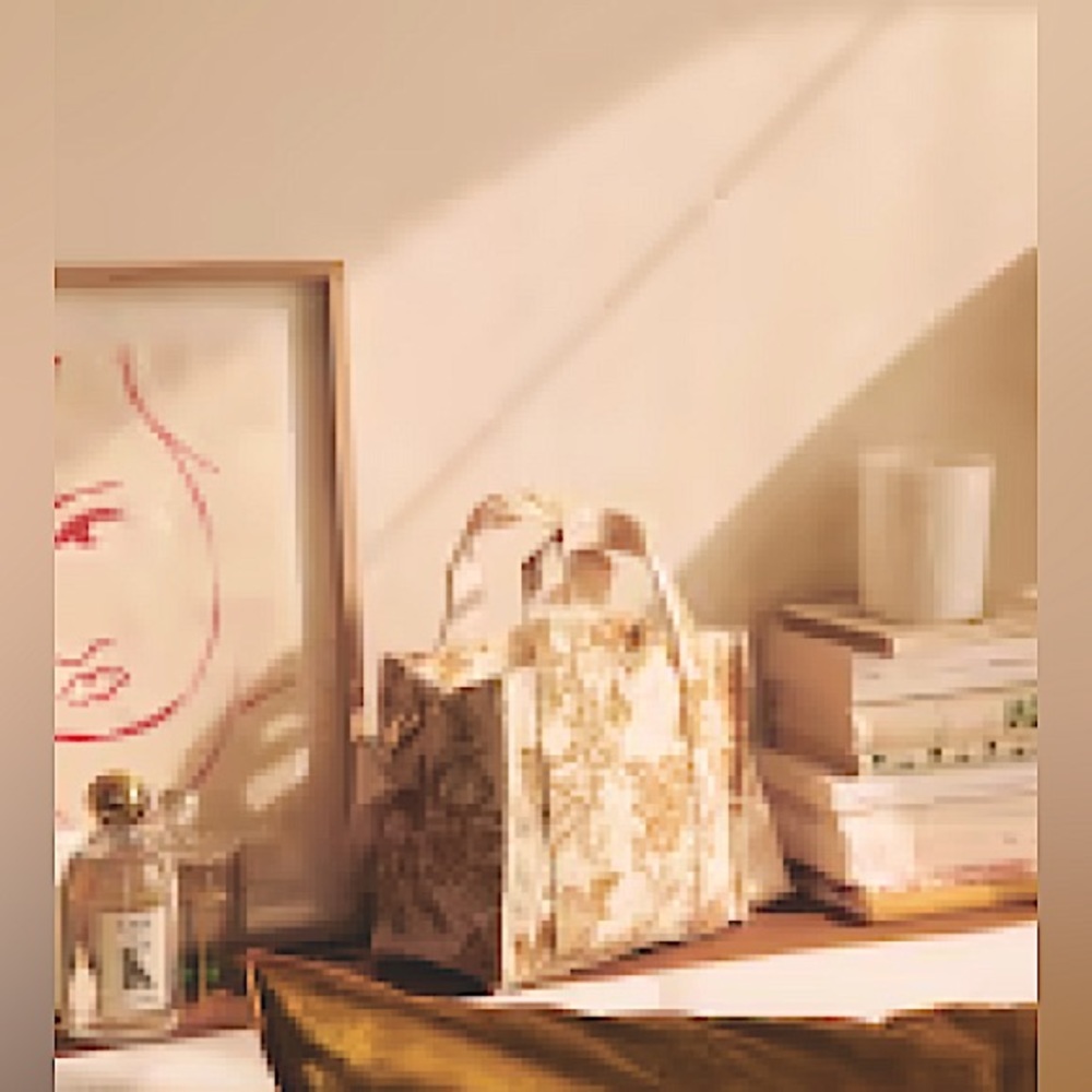 Sézane Mini Cabas floral tote